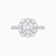 Elegant Asscher Cut Ring with Vintage Flair - Shahin Jewelry